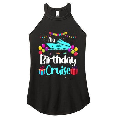 My Birthday Cruise Ship Party Birthday Squad 2024 Vacation Women's Perfect Tri Rocker Tank