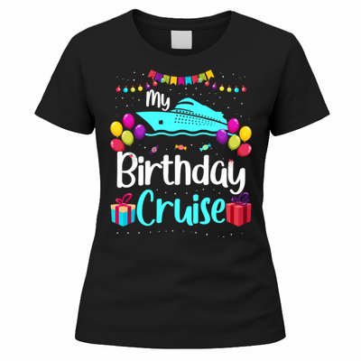 My Birthday Cruise Ship Party Birthday Squad 2024 Vacation Women's T-Shirt