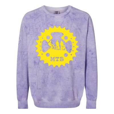 Mountain Bike Chainring Mtb Bicycle Colorblast Crewneck Sweatshirt