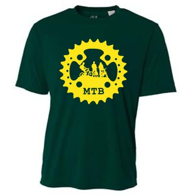 Mountain Bike Chainring Mtb Bicycle Cooling Performance Crew T-Shirt