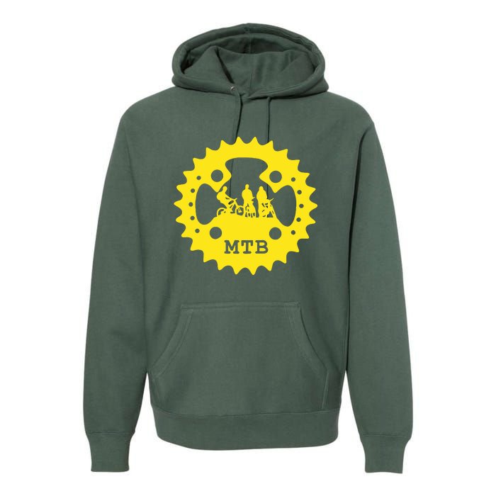 Mountain Bike Chainring Mtb Bicycle Premium Hoodie