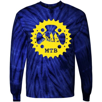 Mountain Bike Chainring Mtb Bicycle Tie-Dye Long Sleeve Shirt