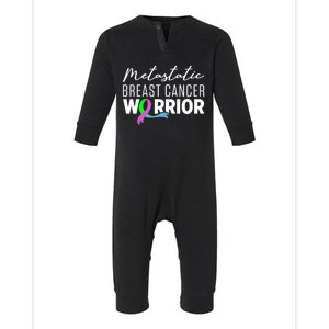 Metastatic Breast Cancer Awareness Aware Warrior Funny Gift Infant Fleece One Piece