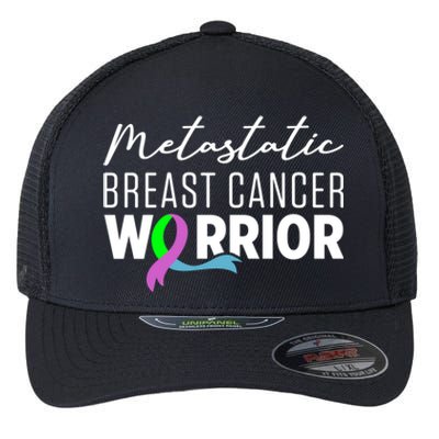 Metastatic Breast Cancer Awareness Aware Warrior Funny Gift Flexfit Unipanel Trucker Cap