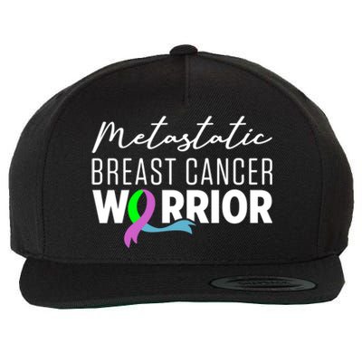 Metastatic Breast Cancer Awareness Aware Warrior Funny Gift Wool Snapback Cap