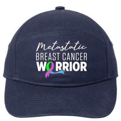 Metastatic Breast Cancer Awareness Aware Warrior Funny Gift 7-Panel Snapback Hat