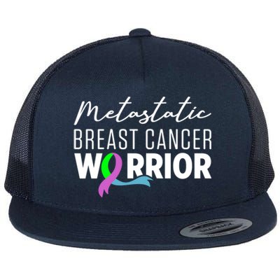 Metastatic Breast Cancer Awareness Aware Warrior Funny Gift Flat Bill Trucker Hat