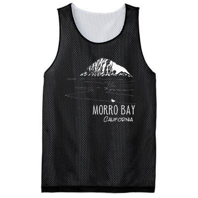 Morro Bay California Morro Rock Ca Drawing Souvenir Line Art Mesh Reversible Basketball Jersey Tank