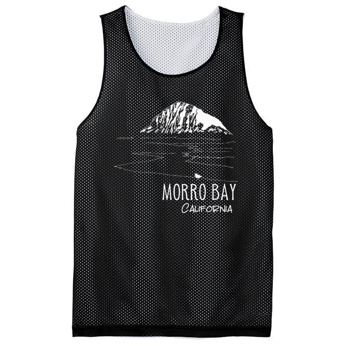 Morro Bay California Morro Rock Ca Drawing Souvenir Line Art Mesh Reversible Basketball Jersey Tank