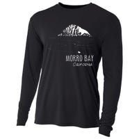 Morro Bay California Morro Rock Ca Drawing Souvenir Line Art Cooling Performance Long Sleeve Crew