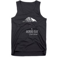 Morro Bay California Morro Rock Ca Drawing Souvenir Line Art Tank Top