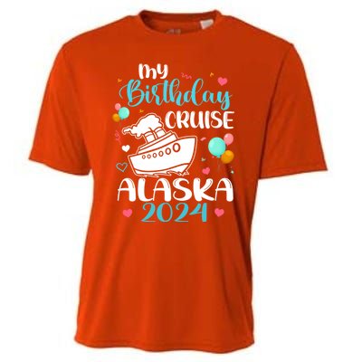 My Birthday Cruise Trip 2024 Alaska Summer Vacation Family Cute Gift Cooling Performance Crew T-Shirt