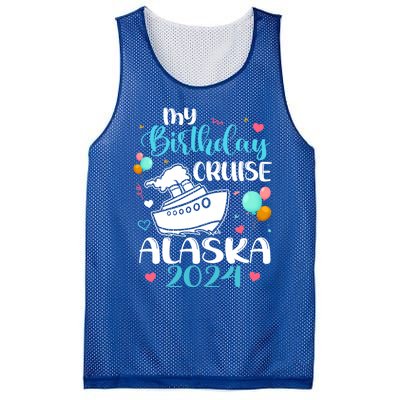 My Birthday Cruise Trip 2024 Alaska Summer Vacation Family Cute Gift Mesh Reversible Basketball Jersey Tank