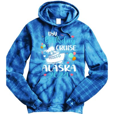 My Birthday Cruise Trip 2024 Alaska Summer Vacation Family Cute Gift Tie Dye Hoodie