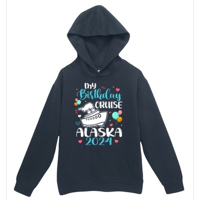 My Birthday Cruise Trip 2024 Alaska Summer Vacation Family Cute Gift Urban Pullover Hoodie