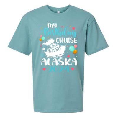 My Birthday Cruise Trip 2024 Alaska Summer Vacation Family Cute Gift Sueded Cloud Jersey T-Shirt