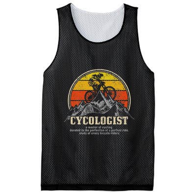 Mountain Bike Cycologist Mtb Funny Mountain Biker Gift Mesh Reversible Basketball Jersey Tank