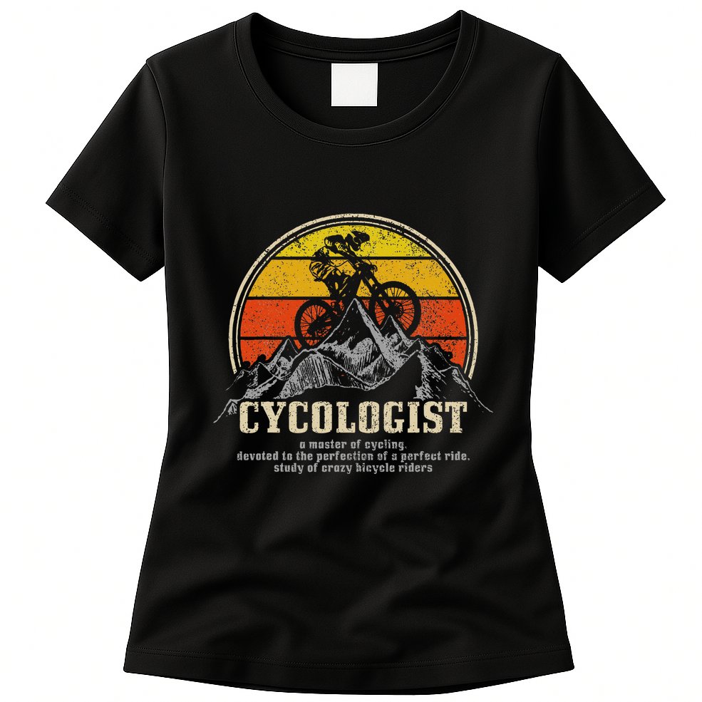 Mountain Bike Cycologist Mtb Funny Mountain Biker Gift Womens T-Shirt