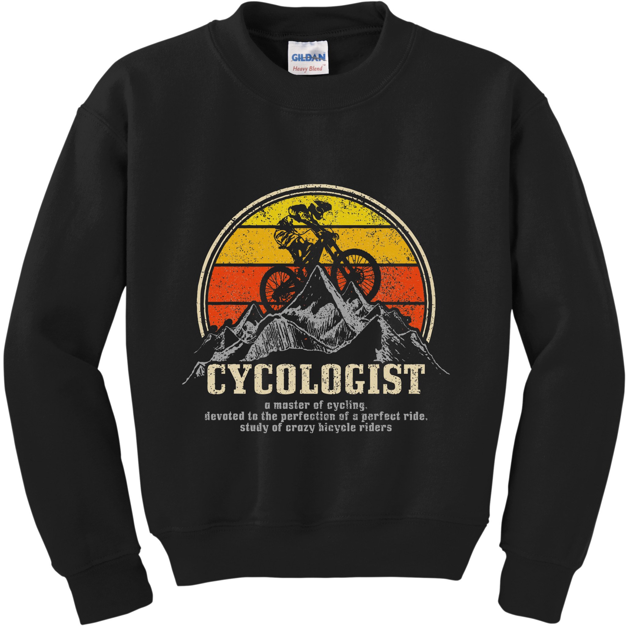 Mountain Bike Cycologist Mtb Funny Mountain Biker Gift Kids Sweatshirt