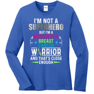 Metastatic Breast Cancer Awareness Inspire Warrior Gift Ladies Long Sleeve Shirt