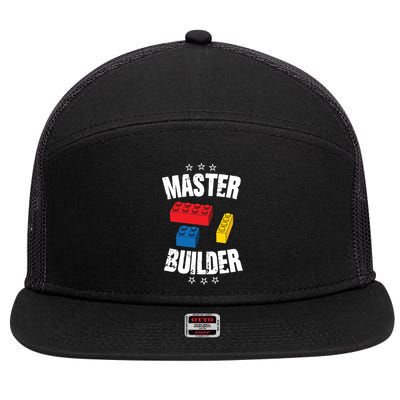 Master Builder Cool Gift 7 Panel Mesh Trucker Snapback Hat