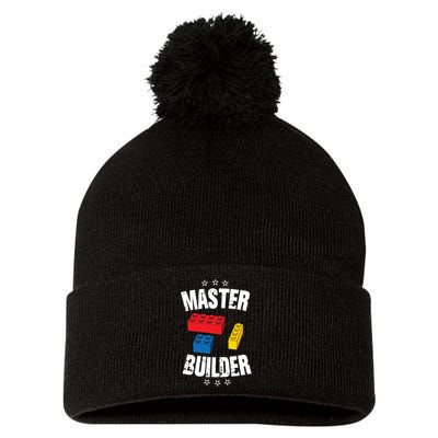 Master Builder Cool Gift Pom Pom 12in Knit Beanie