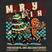 Merry & Bright Christmas 7 Panel Mesh Trucker Snapback Hat