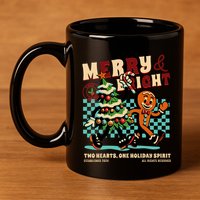 Merry & Bright Christmas 11oz C Handle Ceramic Mug