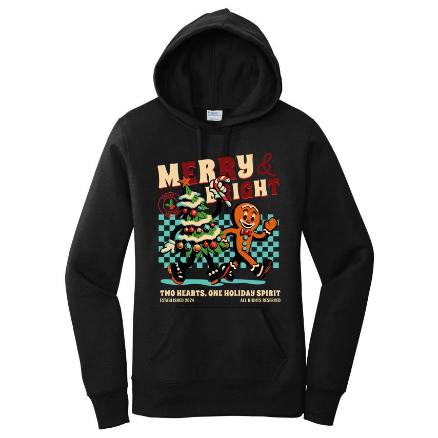 Merry & Bright Christmas Women's Pullover Hoodie
