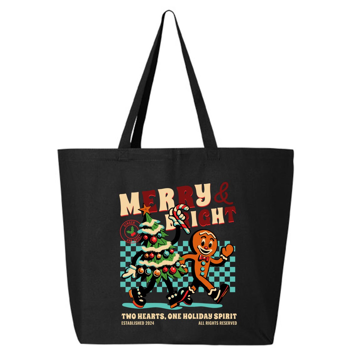 Merry & Bright Christmas 25L Jumbo Tote