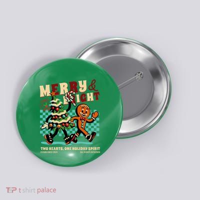 Merry & Bright Christmas Button