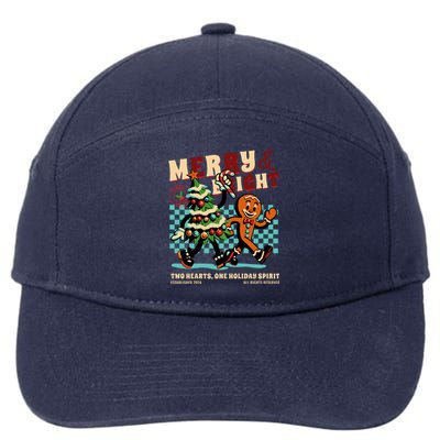 Merry & Bright Christmas 7-Panel Snapback Hat