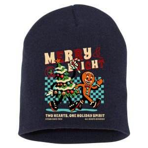 Merry & Bright Christmas Short Acrylic Beanie