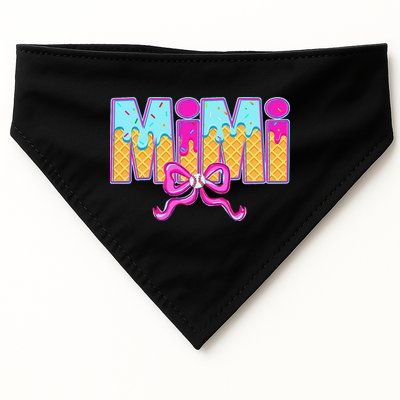 Mimi Baseball Coquette Bow Ice Cream Drip Mothers Day USA-Made Doggie Bandana