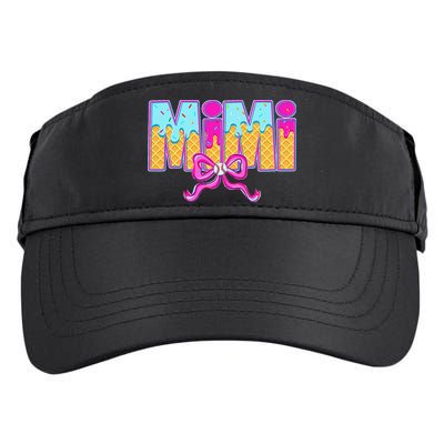 Mimi Baseball Coquette Bow Ice Cream Drip Mothers Day Adult Drive Performance Visor