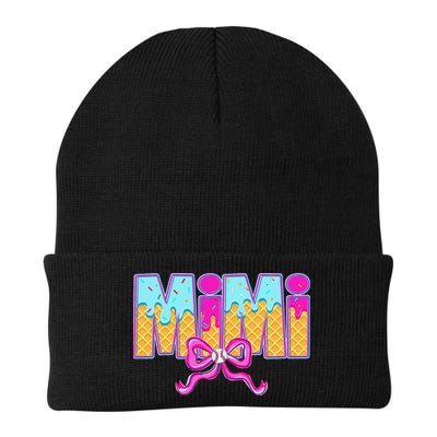 Mimi Baseball Coquette Bow Ice Cream Drip Mothers Day Beanie
