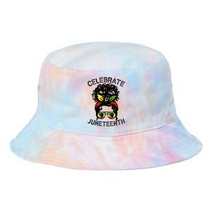 Messy Bun Celebrate Juneteenth Black Pride Indepedence Gift Tie Dye Newport Bucket Hat