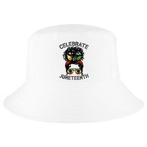 Messy Bun Celebrate Juneteenth Black Pride Indepedence Gift Cool Comfort Performance Bucket Hat