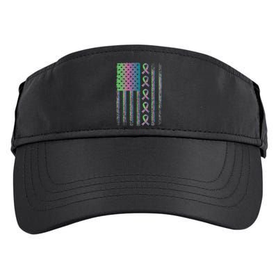Metastatic Breast Cancer Flag Awareness Survivor Gift Adult Drive Performance Visor