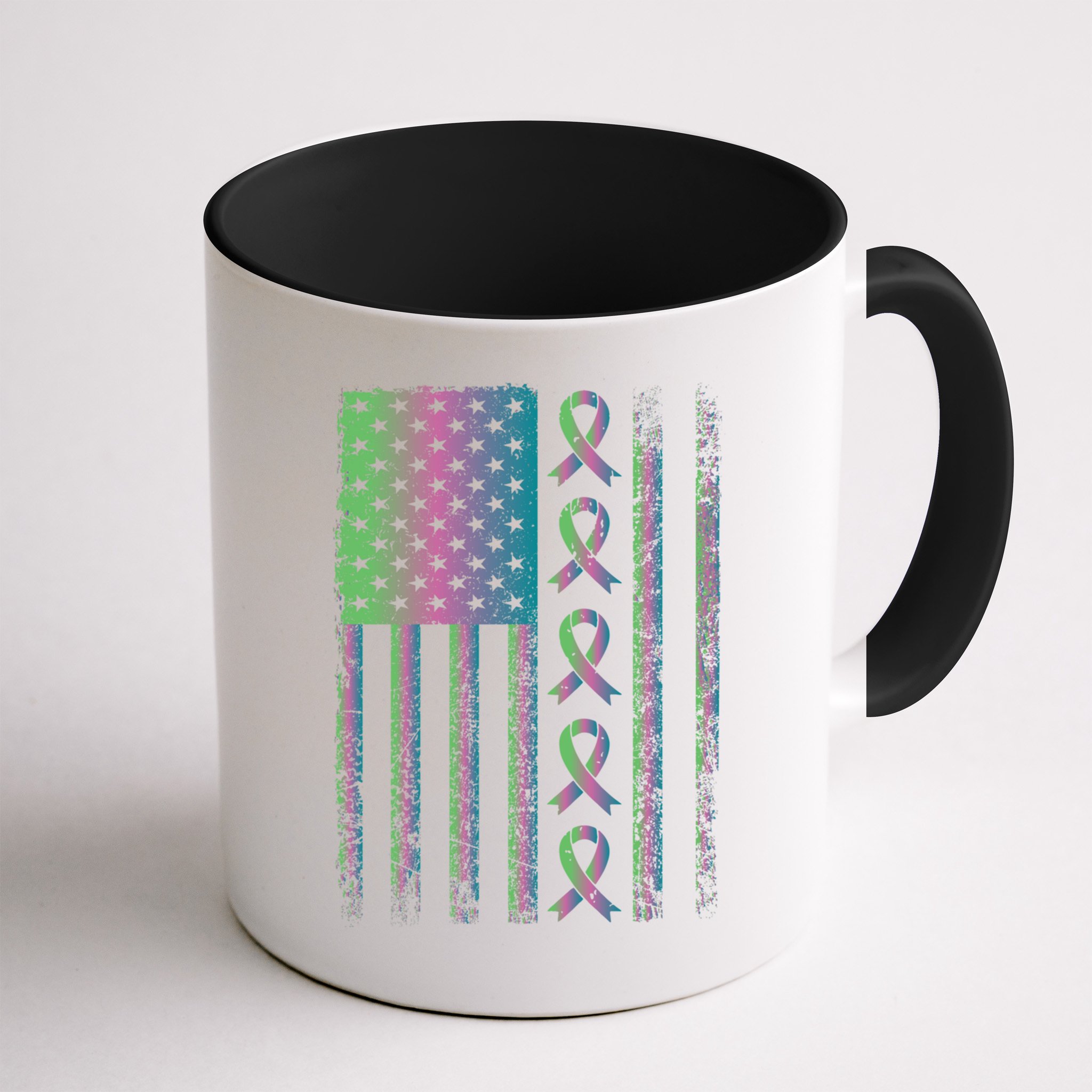 Metastatic Breast Cancer Flag Awareness Survivor Gift Mug