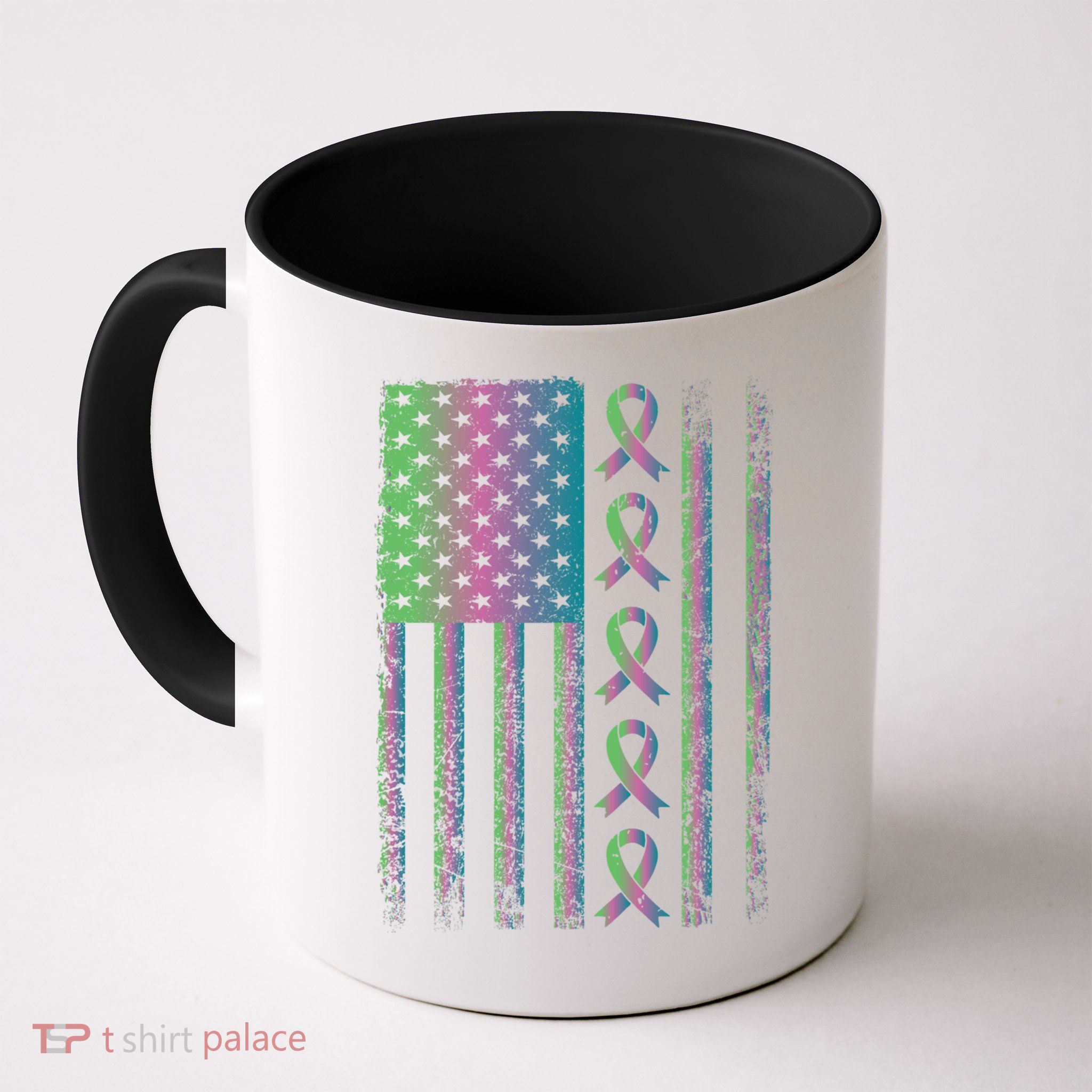 Metastatic Breast Cancer Flag Awareness Survivor Gift Mug