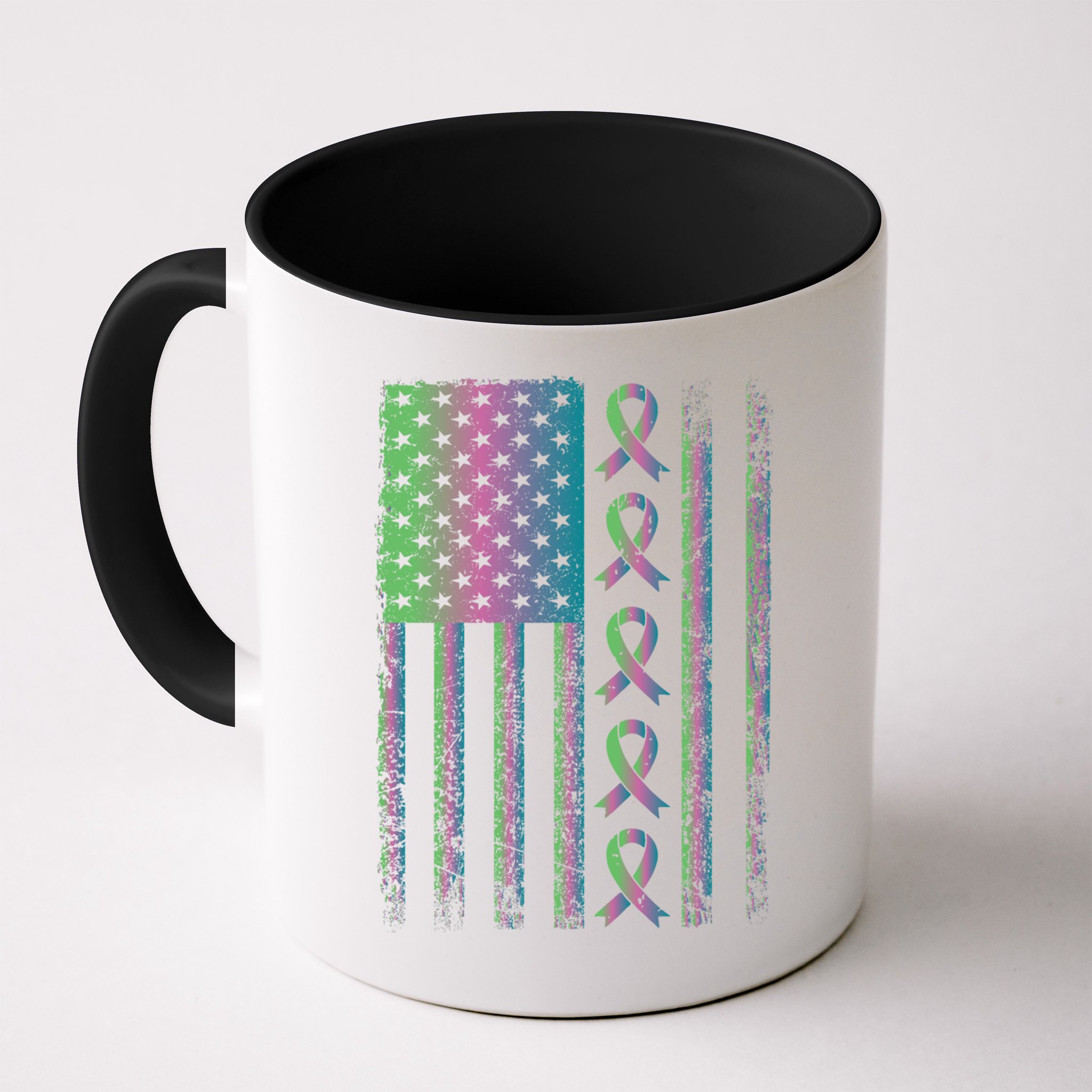 Metastatic Breast Cancer Flag Awareness Survivor Gift Mug
