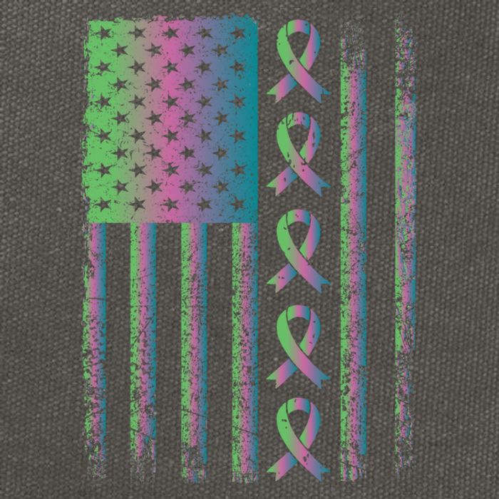Metastatic Breast Cancer Flag Awareness Survivor Gift Cotton Canvas Backpack