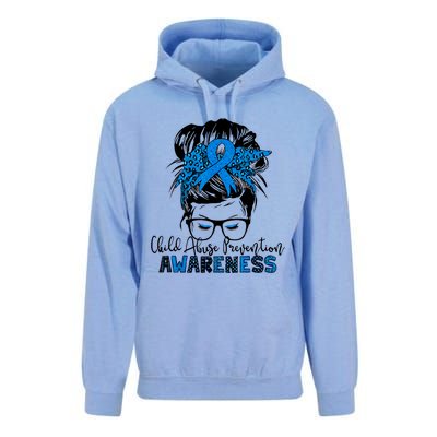 Messy Bun Child Abuse Prevention Awareness Protect Child Unisex Surf Hoodie