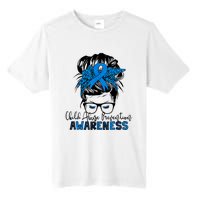 Messy Bun Child Abuse Prevention Awareness Protect Child Tall Fusion ChromaSoft Performance T-Shirt