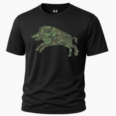 Military Boar Camo Print Us Pig Hog Tusk Veteran Gift Performance Shirt