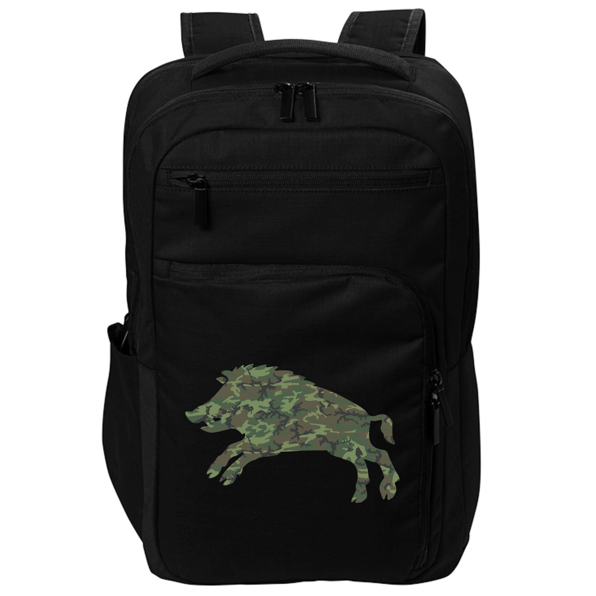 Military Boar Camo Print Us Pig Hog Tusk Veteran Gift Impact Tech Backpack