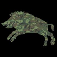 Military Boar Camo Print Us Pig Hog Tusk Veteran Gift Impact Tech Backpack