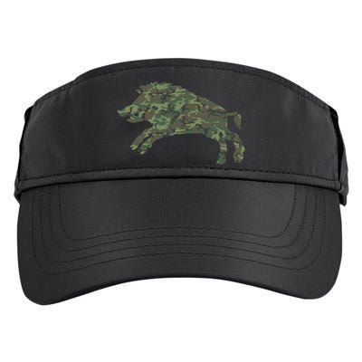 Military Boar Camo Print Us Pig Hog Tusk Veteran Gift Adult Drive Performance Visor