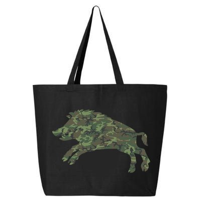 Military Boar Camo Print Us Pig Hog Tusk Veteran Gift 25L Jumbo Tote
